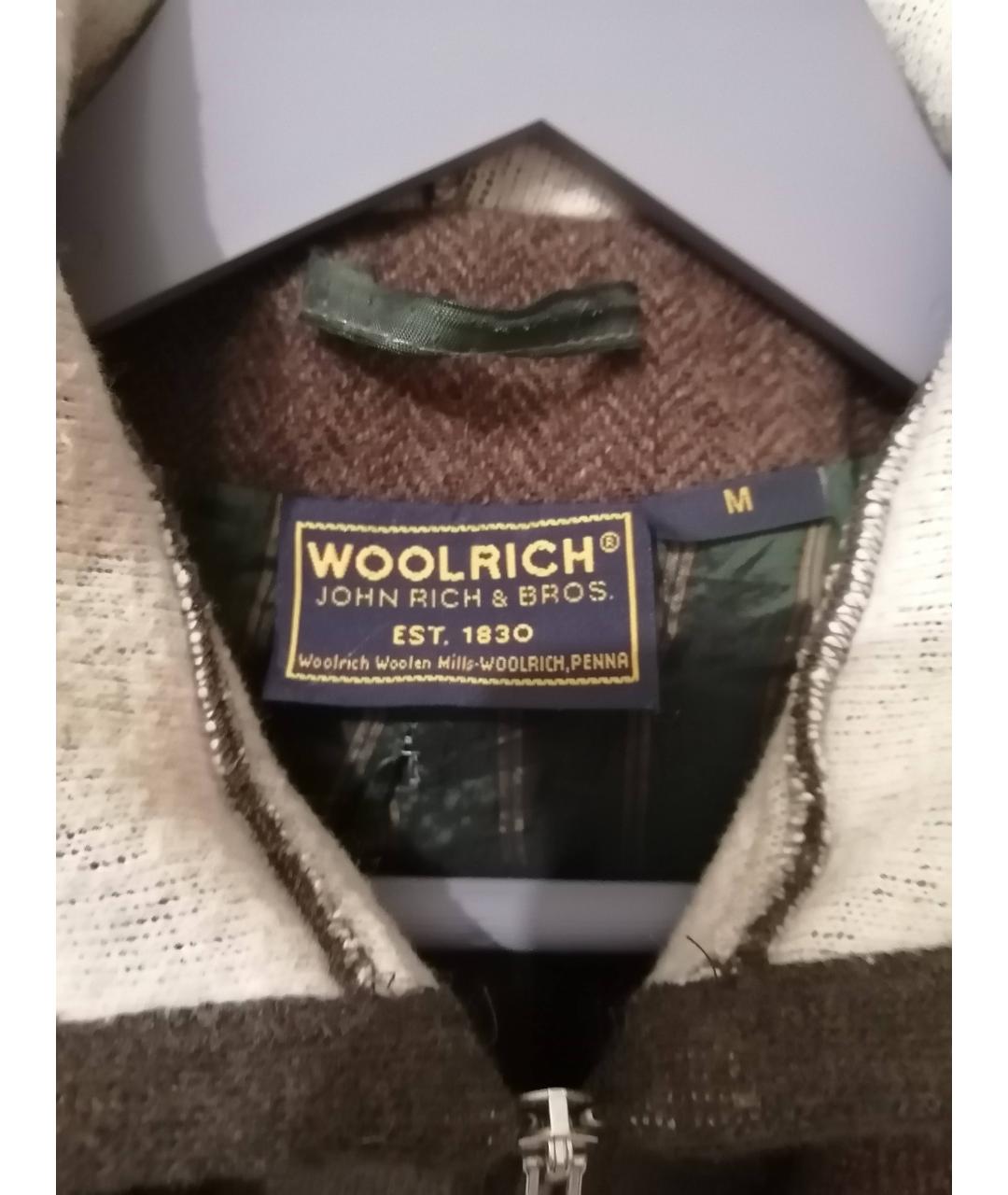 WOOLRICH Коричневая шерстяная куртка, фото 3