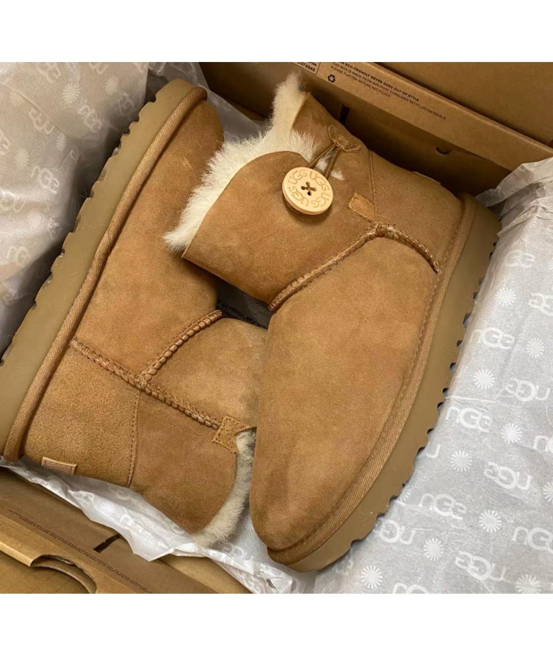 UGG AUSTRALIA Коричневые ботинки, фото 4