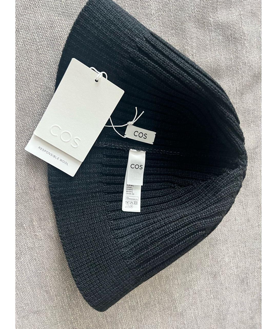 COS Черная шерстяная панама, фото 4