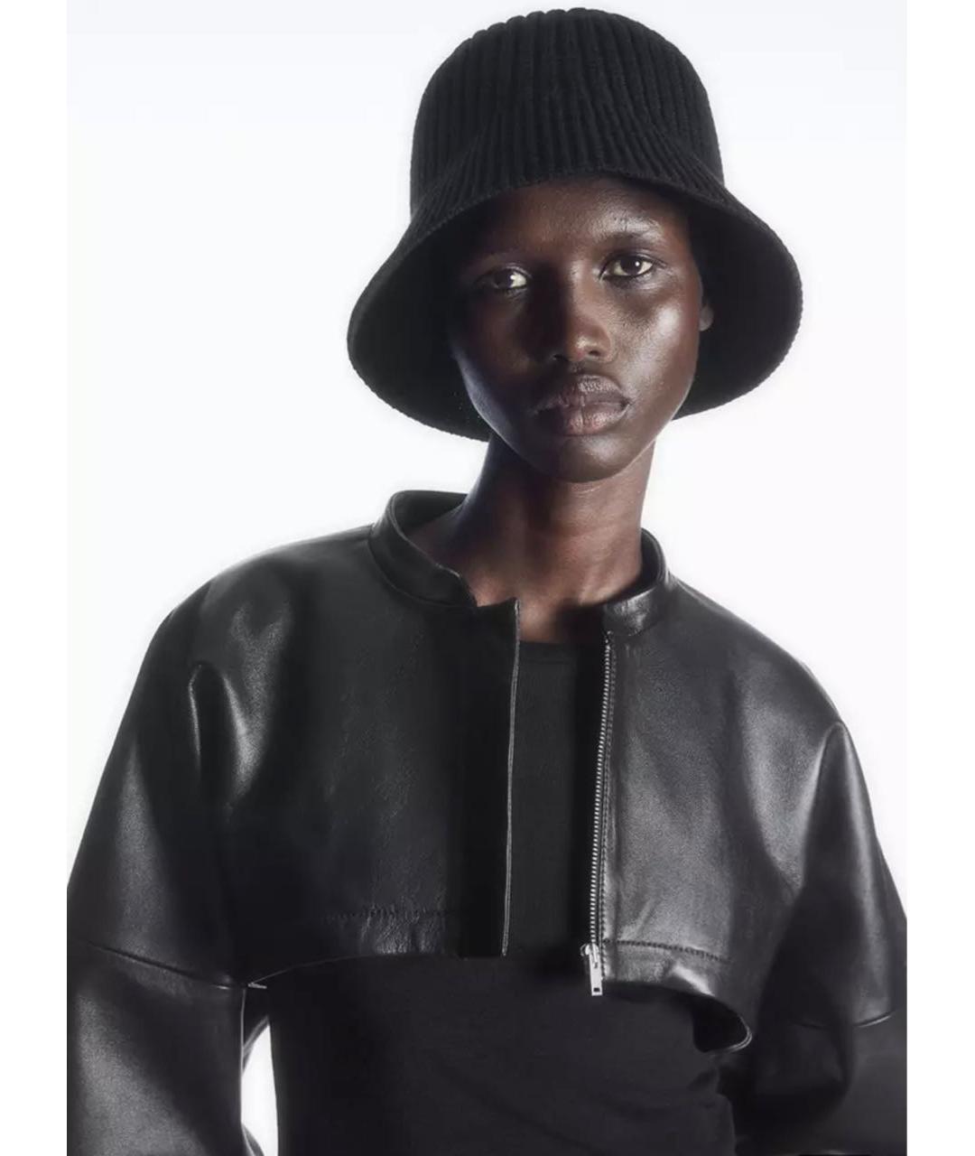 COS Черная шерстяная панама, фото 5