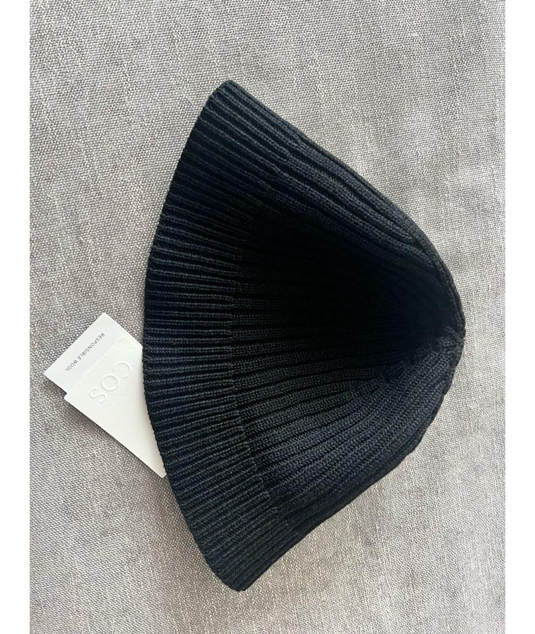 COS Черная шерстяная панама, фото 3