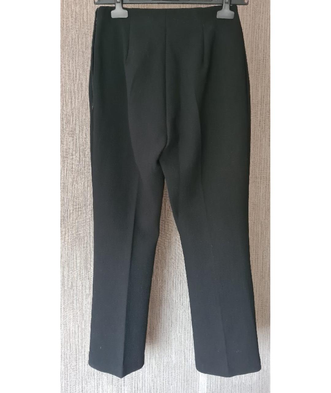 ELISABETTA FRANCHI Черные шерстяные брюки узкие, фото 3