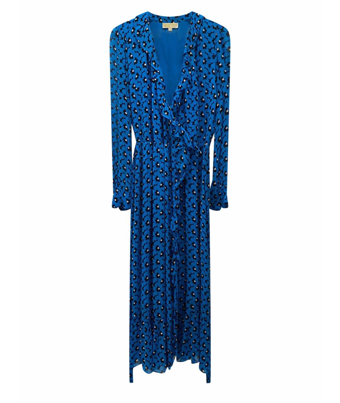MICHAEL MICHAEL KORS Синее вискозное коктейльное платье, фото 1