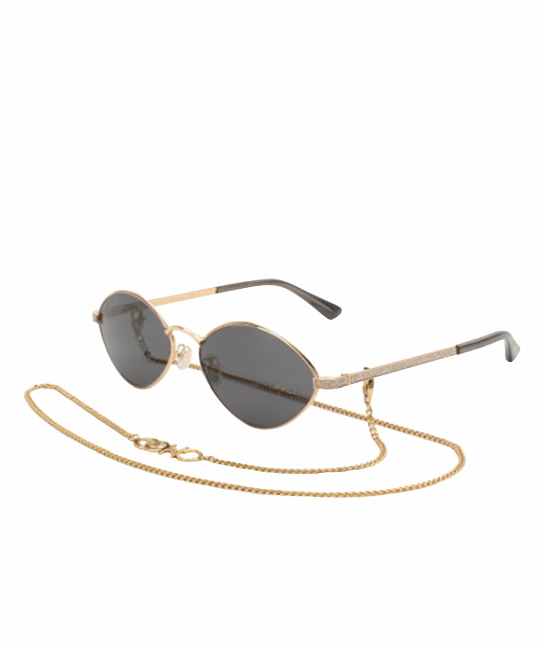 JIMMY CHOO Золотые солнцезащитные очки, фото 1