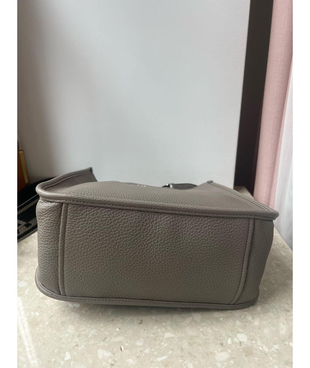 PRADA Серая кожаная сумка через плечо, фото 7