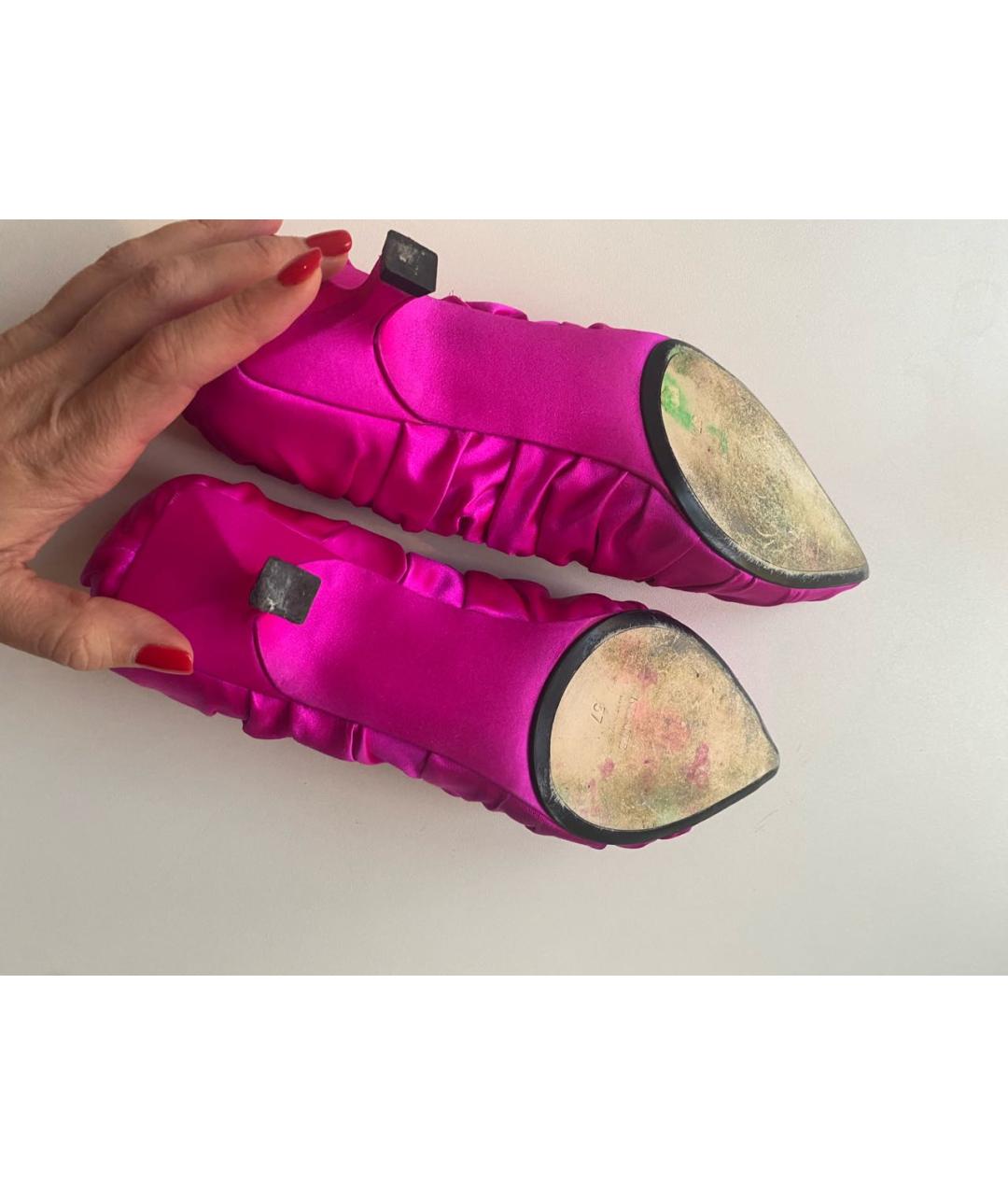 KHAITE Розовые текстильные туфли, фото 8