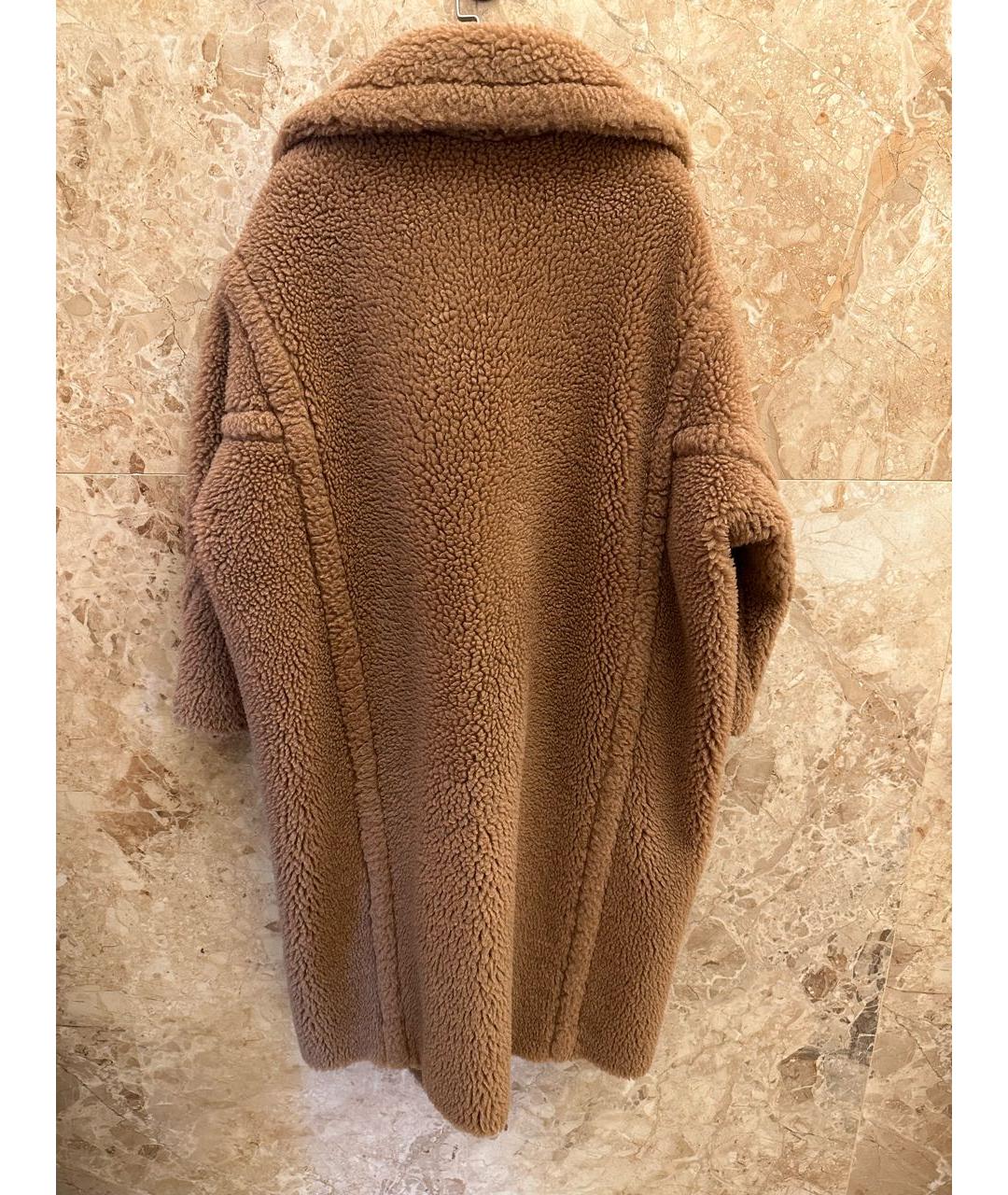 MAX MARA Коричневая шерстяная шуба, фото 3