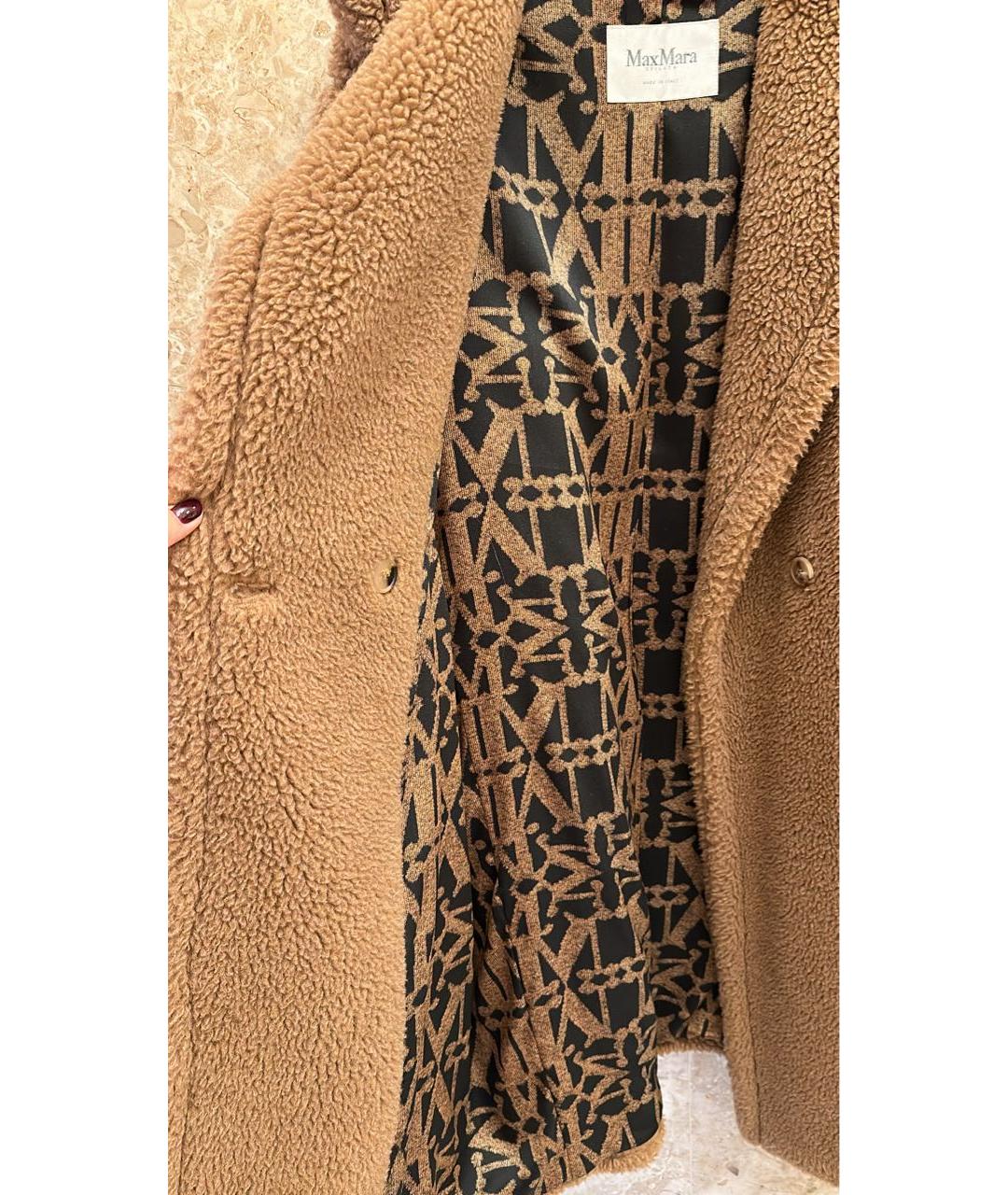 MAX MARA Коричневая шерстяная шуба, фото 5