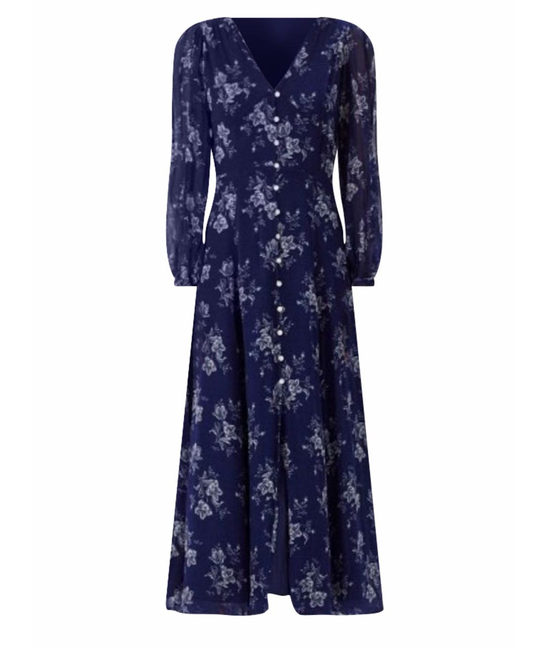 POLO RALPH LAUREN Темно-синее вискозное повседневное платье, фото 1
