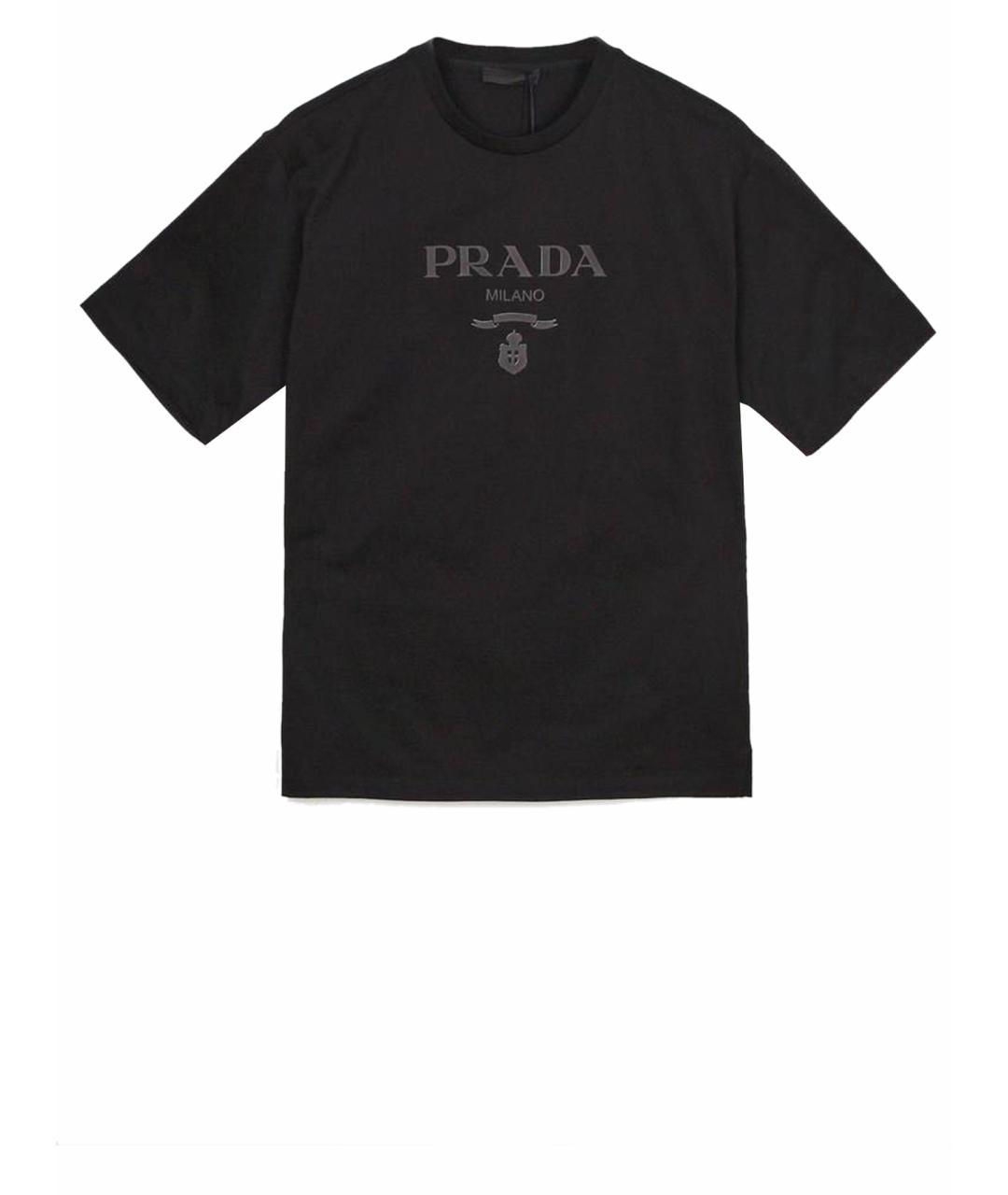 PRADA Черная хлопковая футболка, фото 1