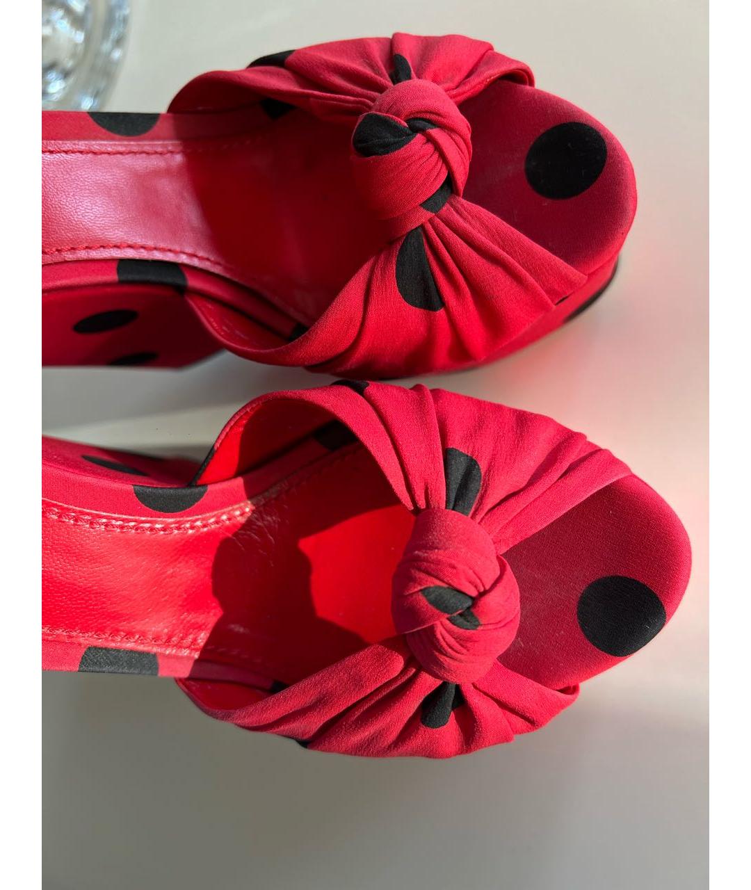 DOLCE&GABBANA Красные текстильные туфли, фото 7