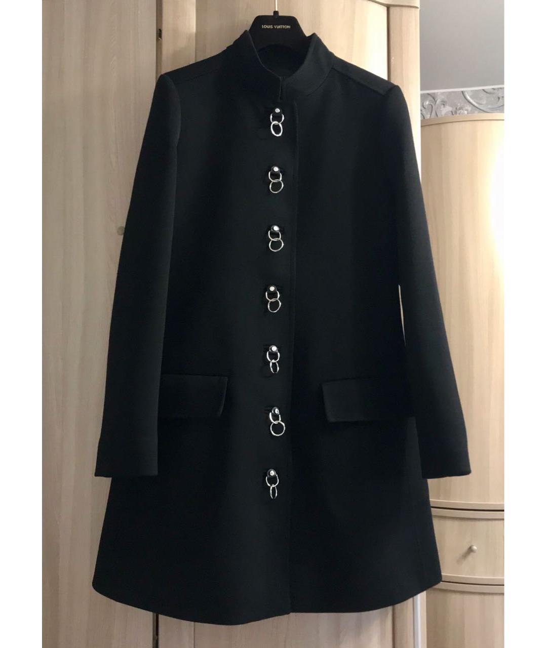LOUIS VUITTON PRE-OWNED Черное шерстяное пальто, фото 3