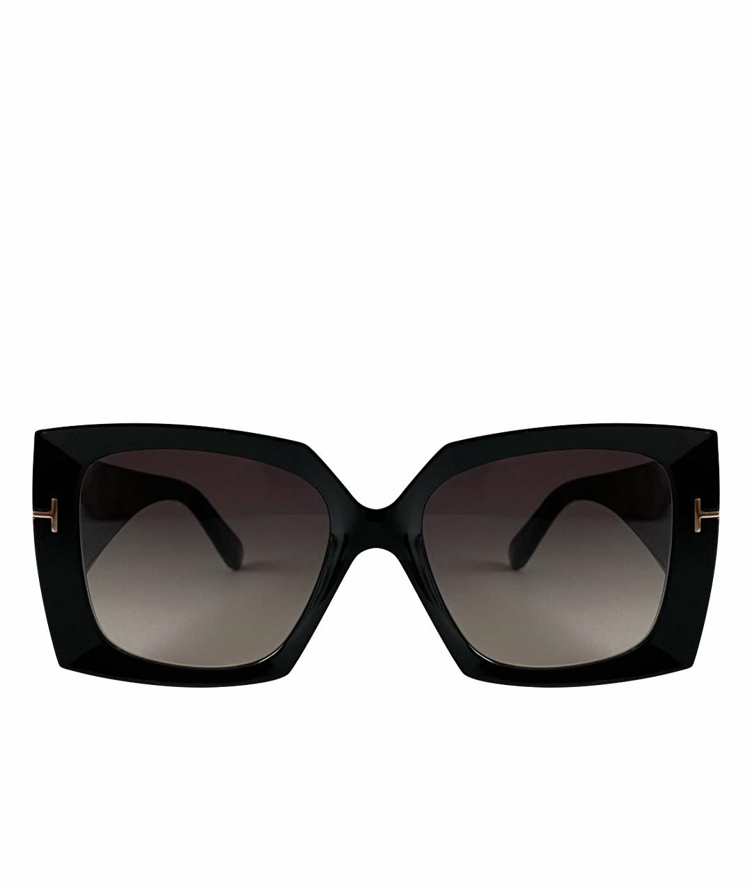 TOM FORD Черные пластиковые солнцезащитные очки, фото 1