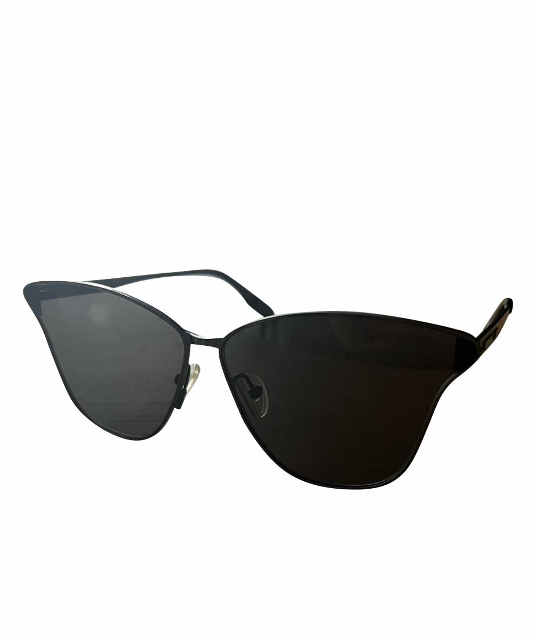 MCQ BY ALEXANDER MCQUEEN EYEWEAR Черные металлические солнцезащитные очки, фото 1