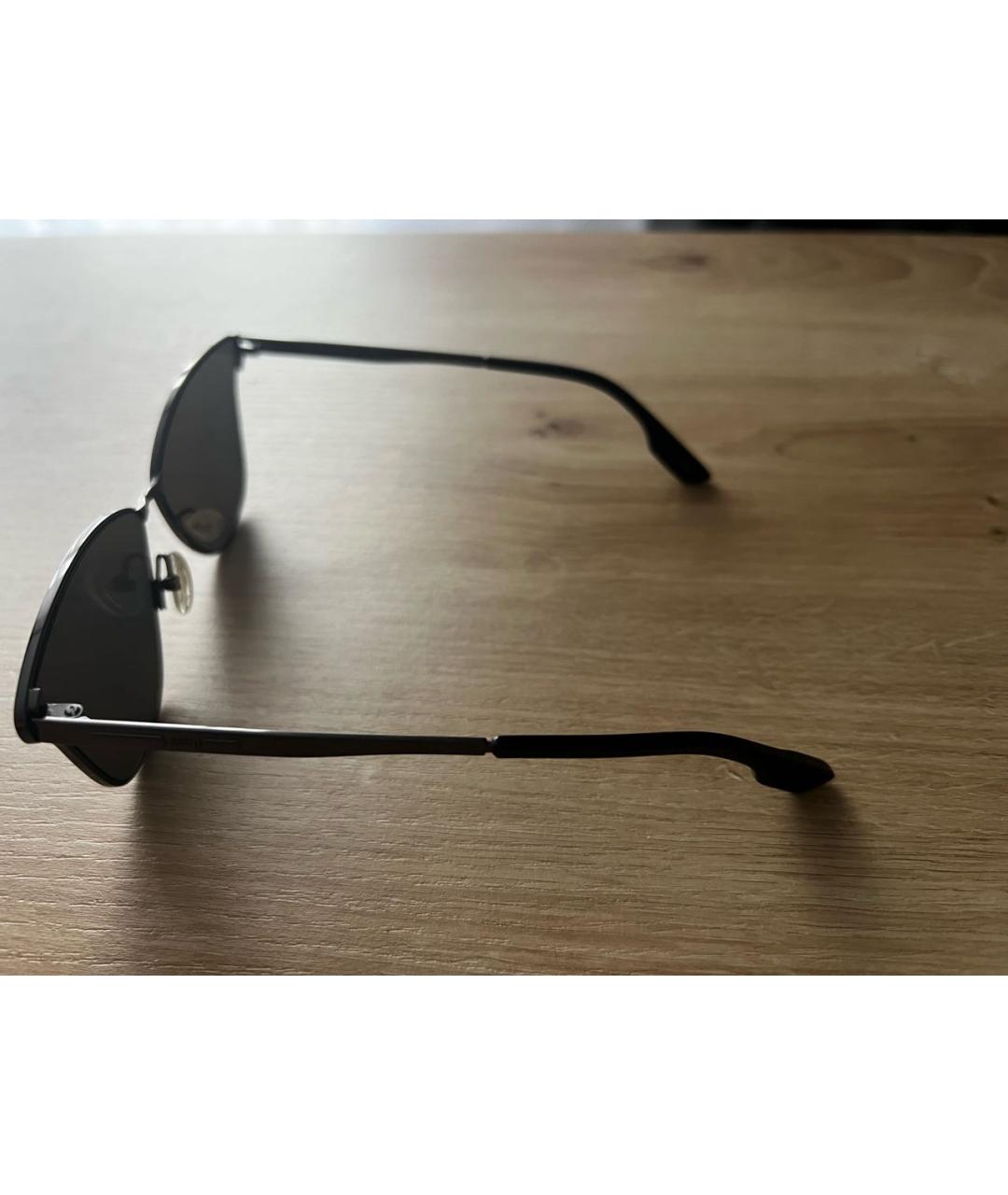 MCQ BY ALEXANDER MCQUEEN EYEWEAR Черные металлические солнцезащитные очки, фото 9