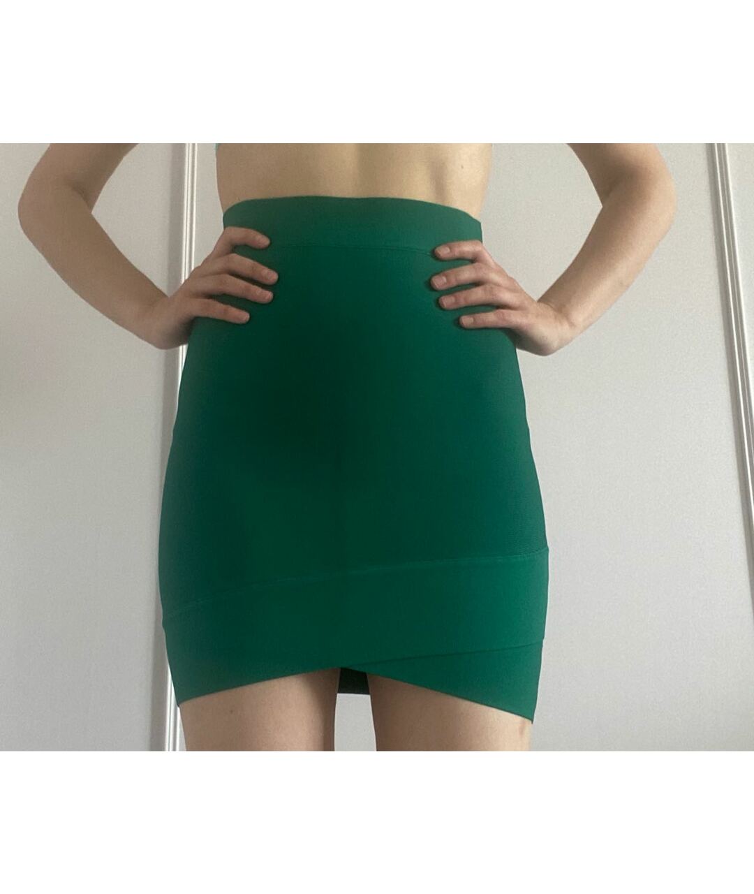 BCBG MAXAZRIA Зеленая юбка мини, фото 6