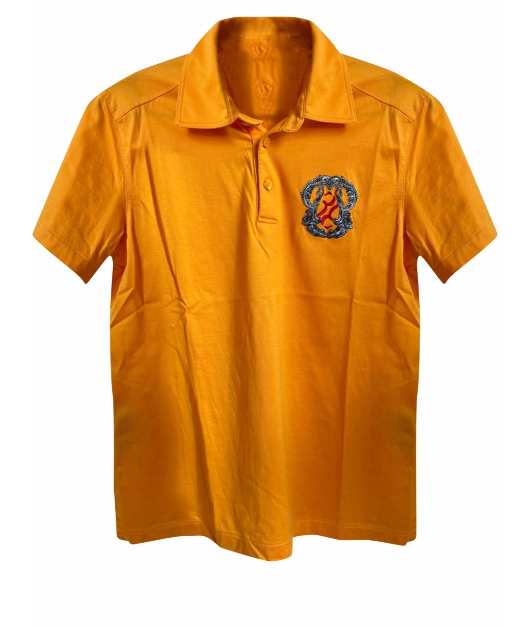 BILLIONAIRE Оранжевое хлопковое поло с коротким рукавом, фото 1