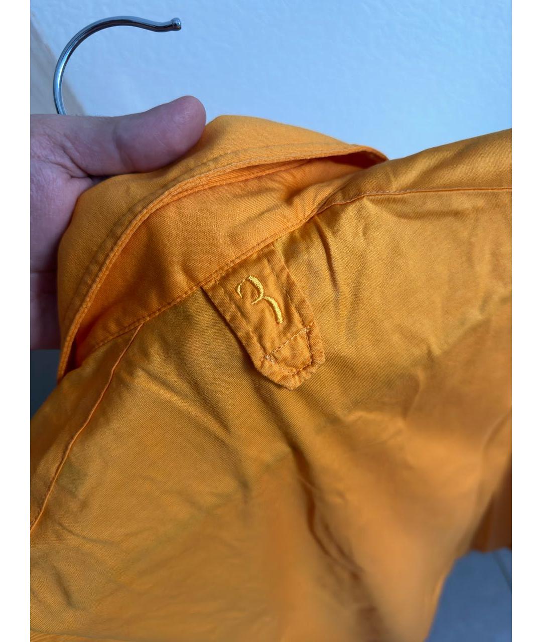 BILLIONAIRE Оранжевое хлопковое поло с коротким рукавом, фото 5