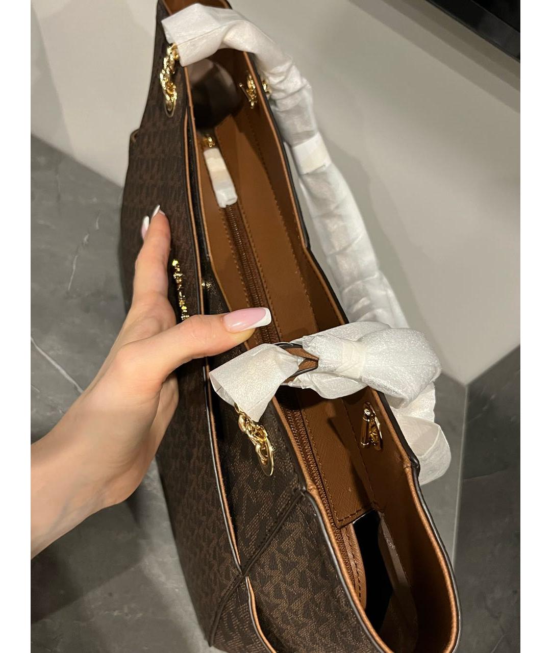 MICHAEL KORS Коричневая сумка тоут, фото 8