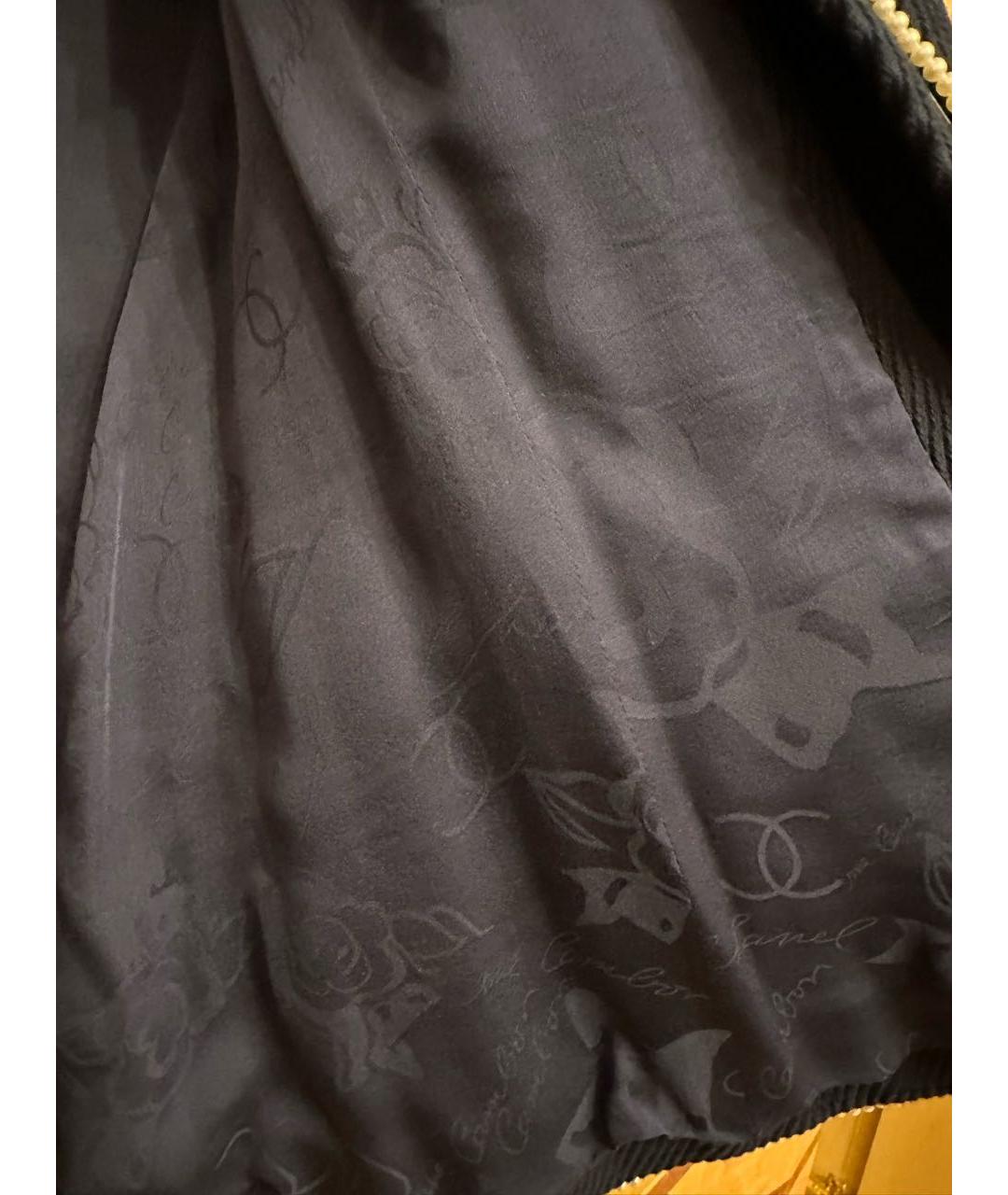 CHANEL Темно-синий твидовый жакет/пиджак, фото 7