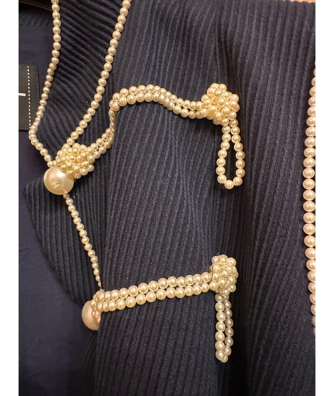 CHANEL Темно-синий твидовый жакет/пиджак, фото 5