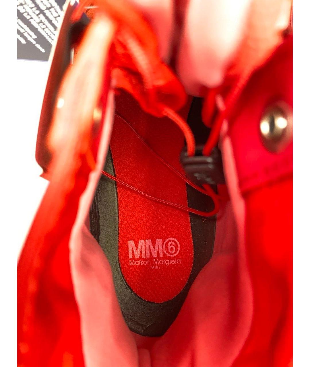 MM6 MAISON MARGIELA Красные высокие кроссовки / кеды, фото 5