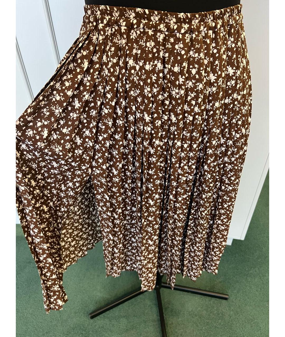 MICHAEL KORS Коричневый шелковый костюм с юбками, фото 5
