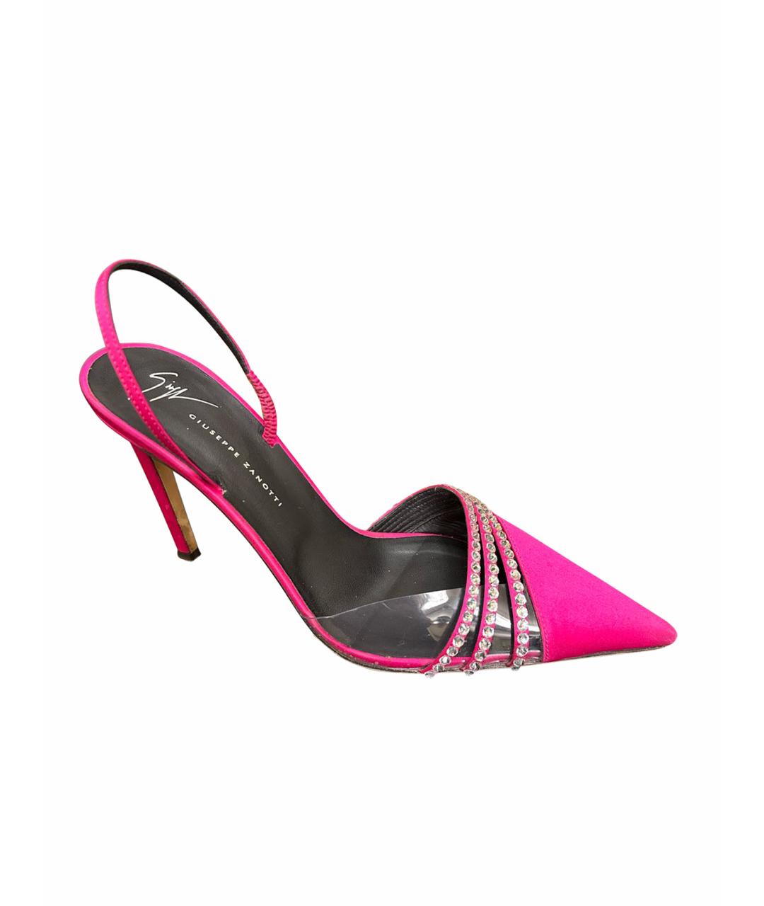 GIUSEPPE ZANOTTI DESIGN Розовые текстильные туфли, фото 1