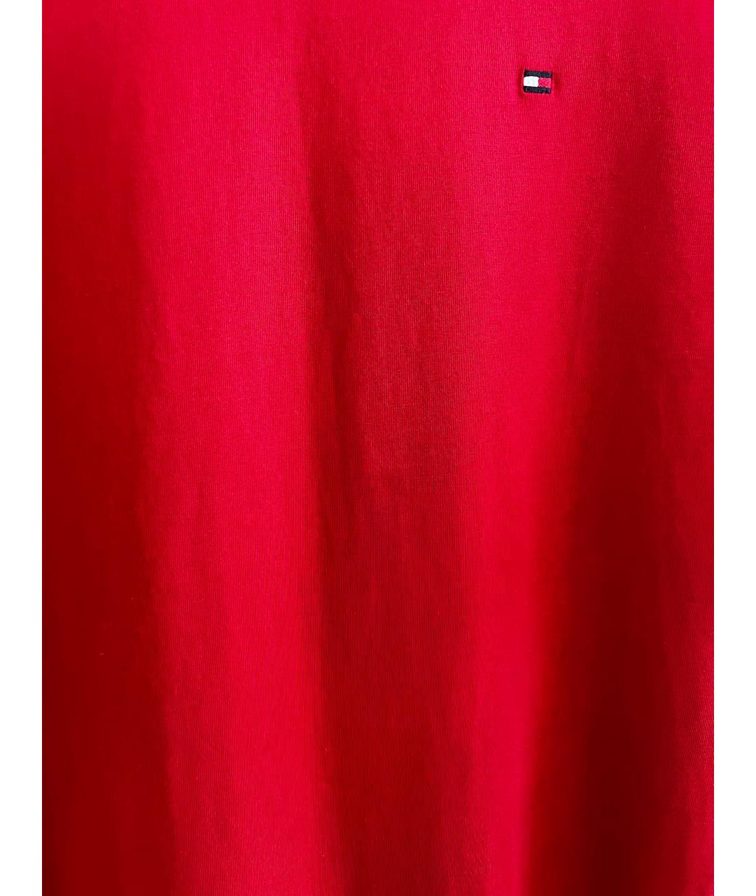 TOMMY HILFIGER Красное хлопковое повседневное платье, фото 4