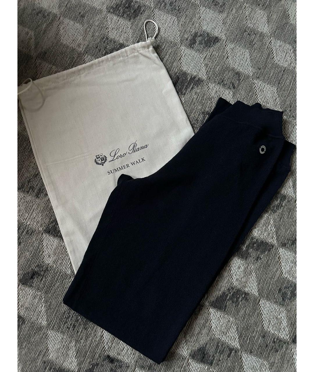 LORO PIANA Темно-синие кашемировые спортивные брюки и шорты, фото 6