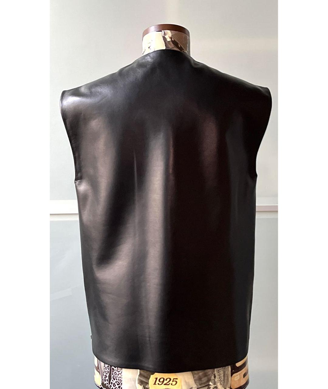 CELINE PRE-OWNED Черный кожаный жилет, фото 5