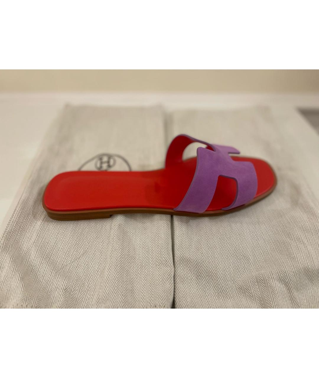 HERMES Кожаные шлепанцы, фото 9