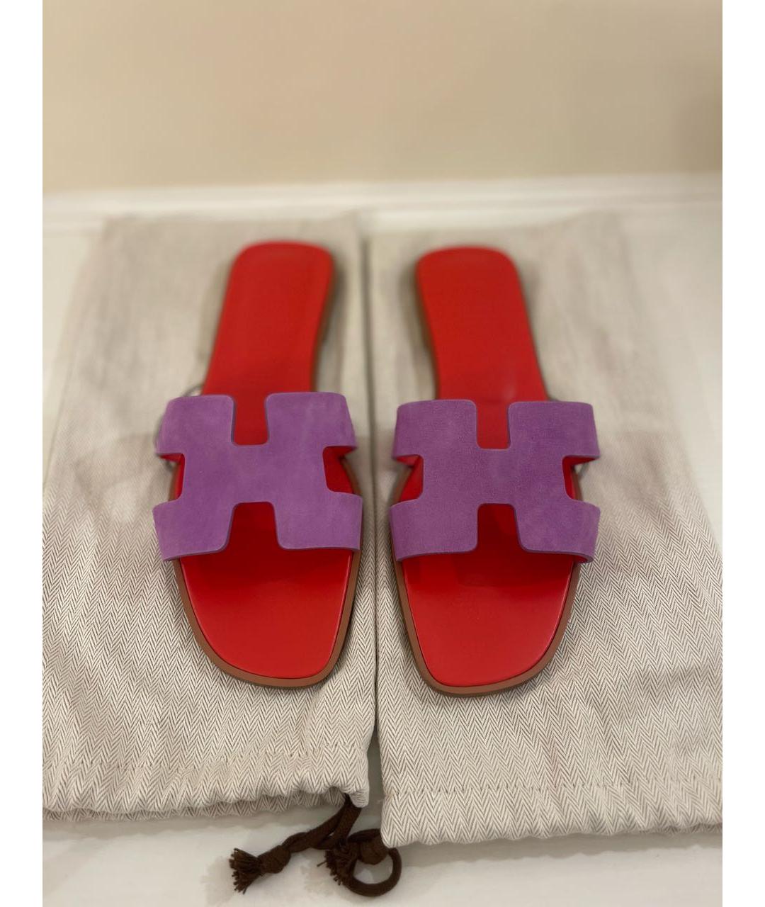 HERMES Кожаные шлепанцы, фото 8