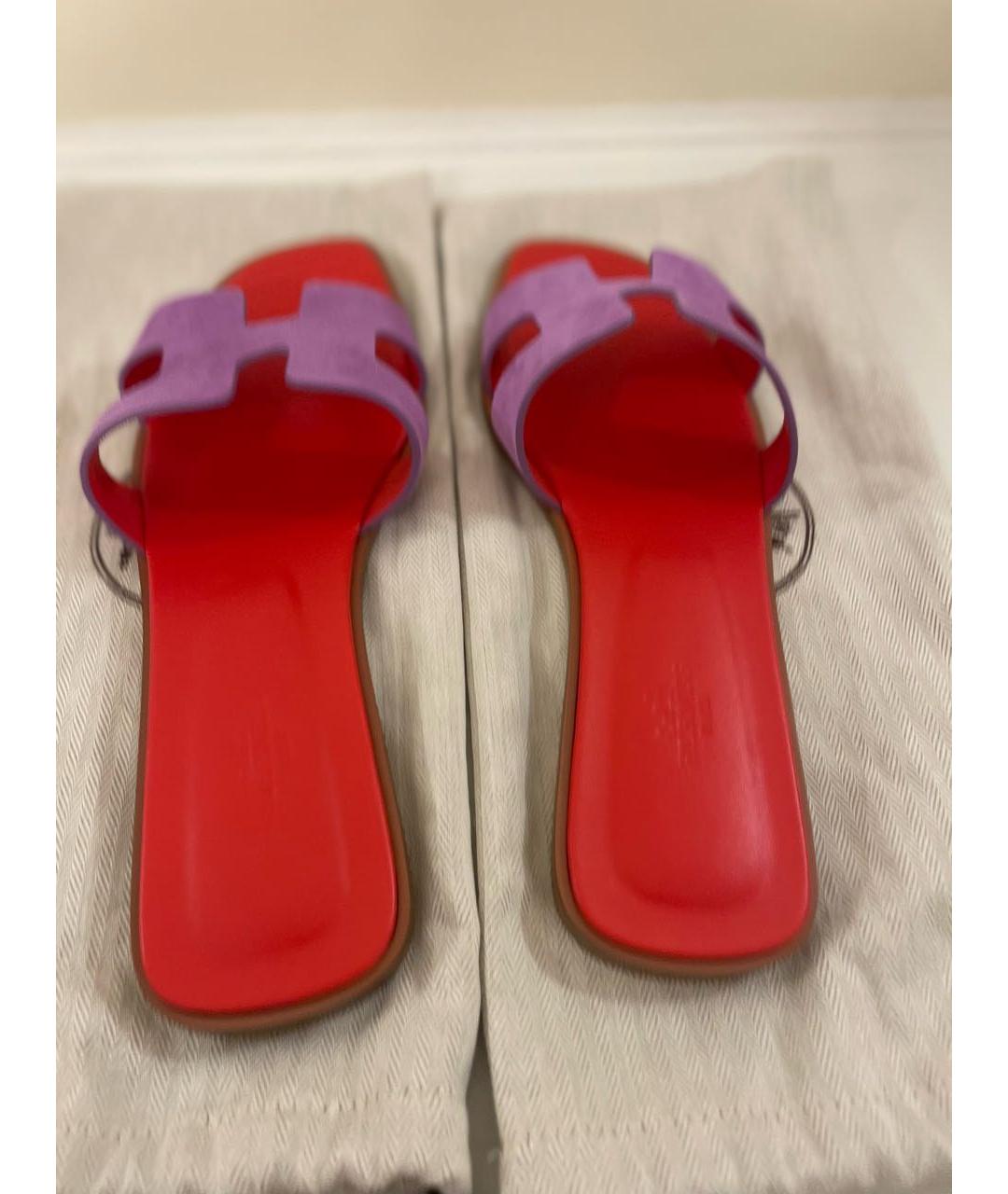 HERMES Кожаные шлепанцы, фото 4