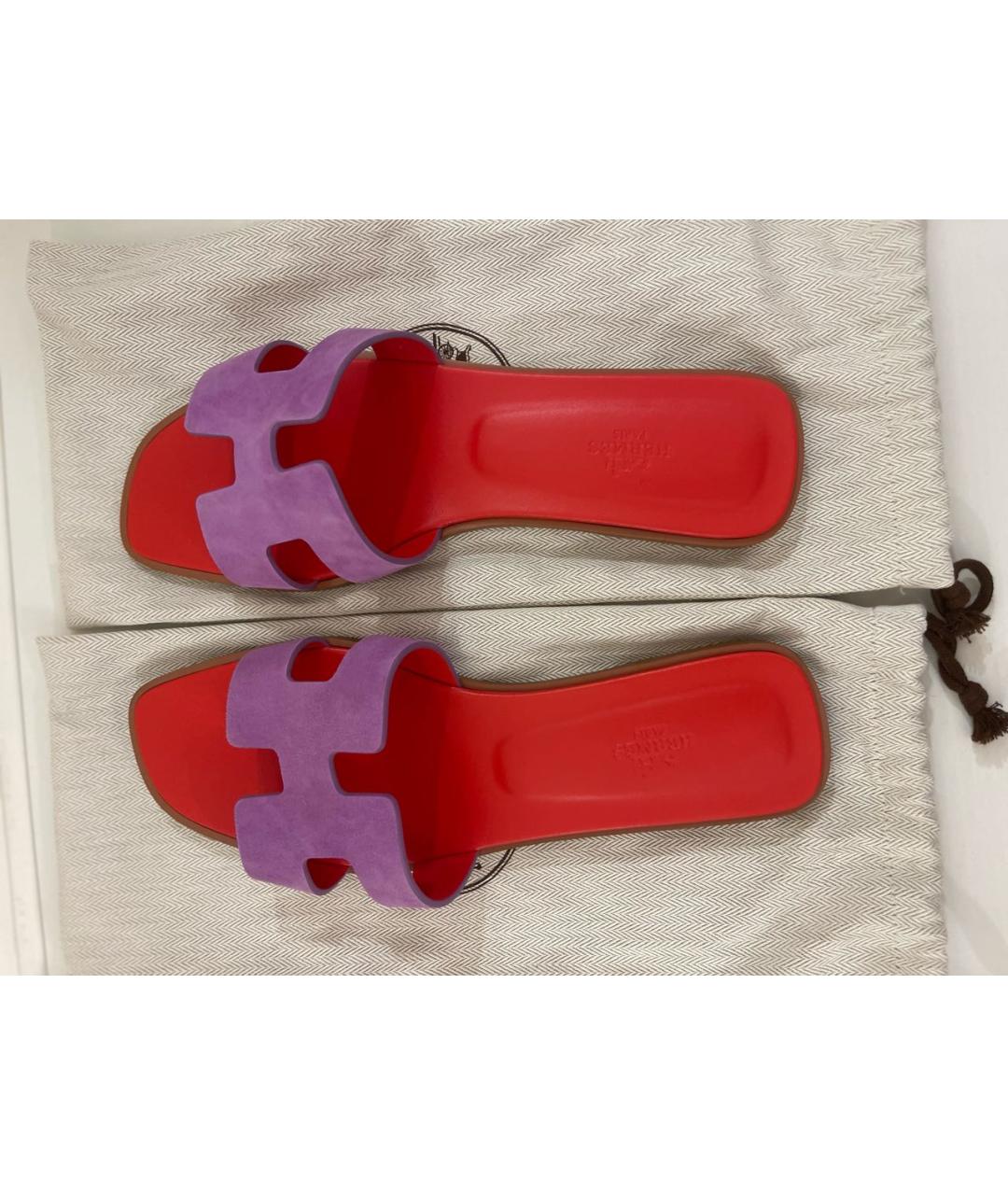 HERMES Кожаные шлепанцы, фото 7