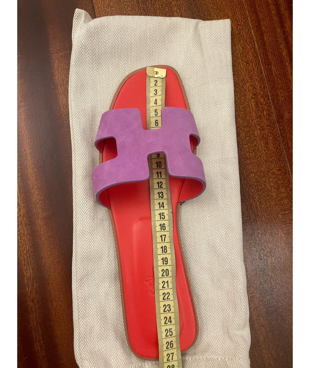 HERMES Кожаные шлепанцы, фото 5