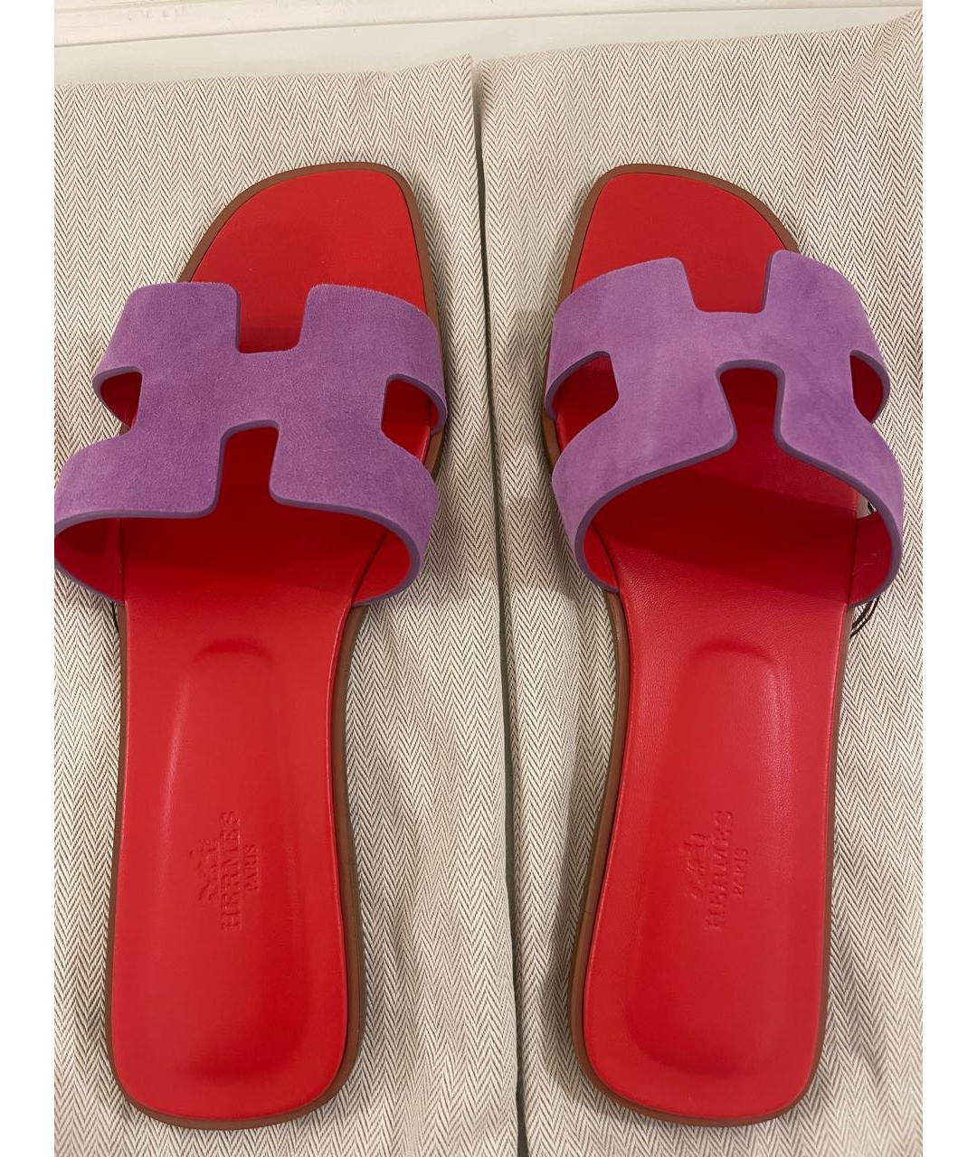 HERMES Кожаные шлепанцы, фото 3