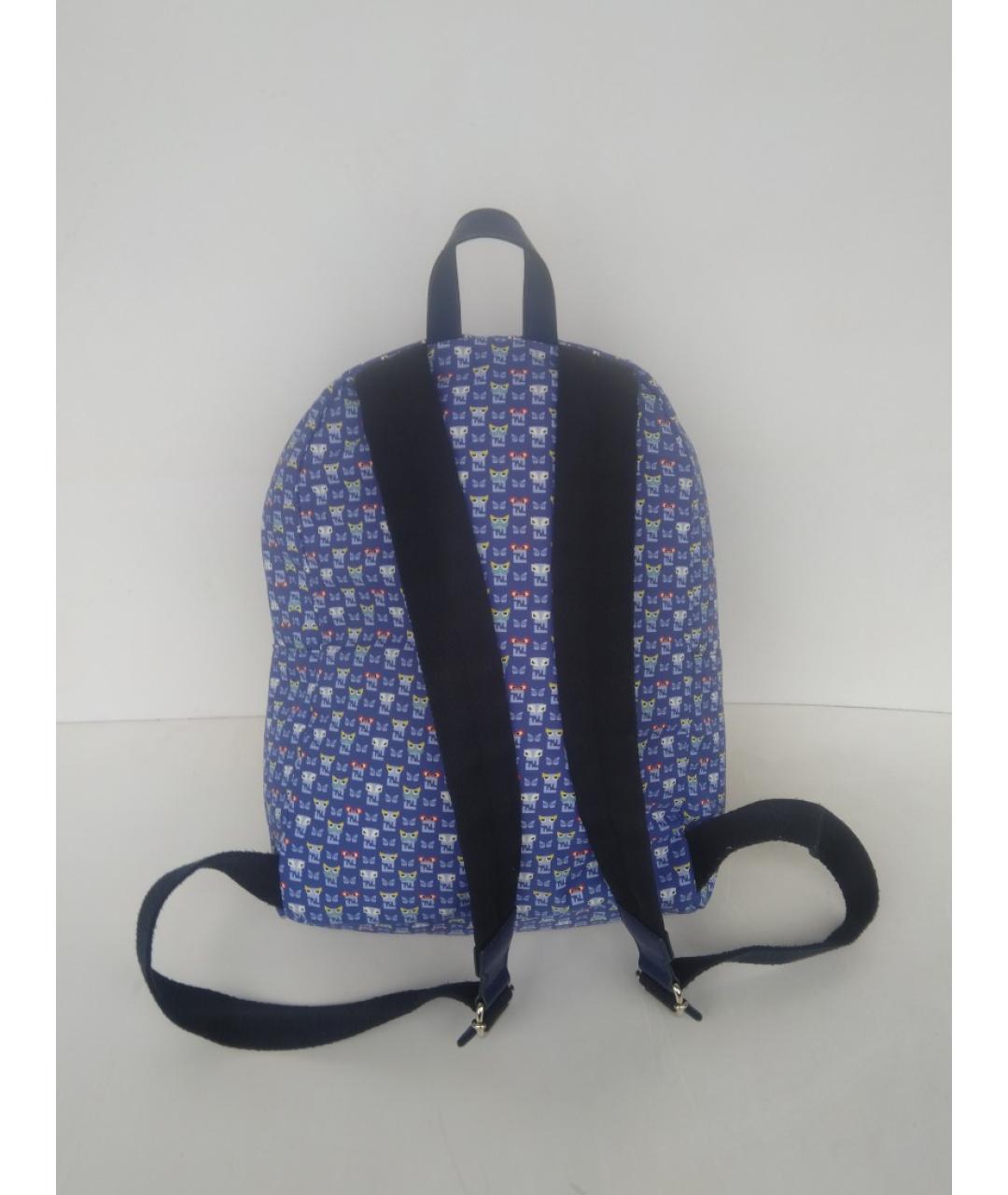 FENDI Темно-синий синтетический рюкзак, фото 2