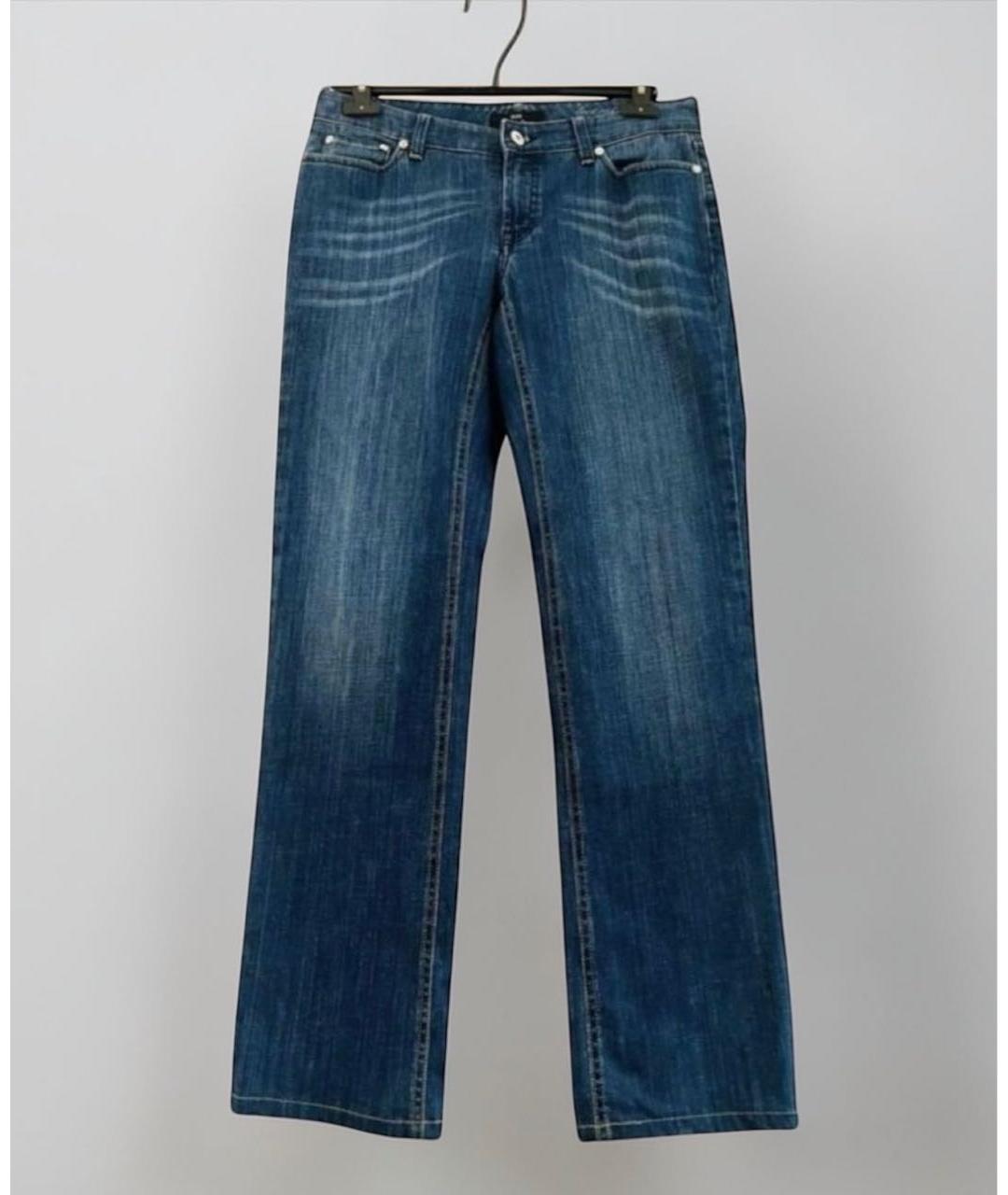 HUGO BOSS Синие хлопко-эластановые прямые джинсы, фото 8