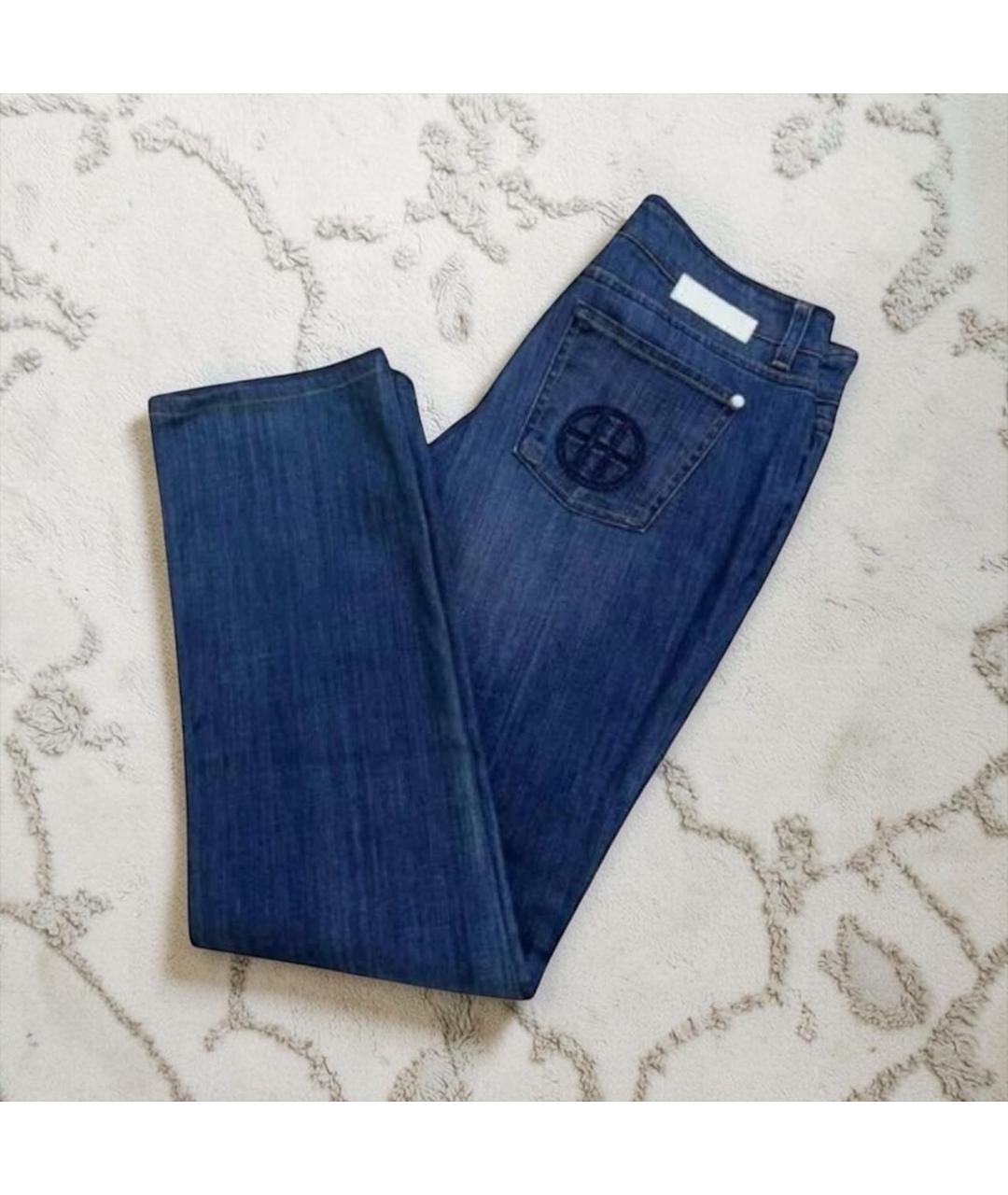 HUGO BOSS Синие хлопко-эластановые прямые джинсы, фото 3