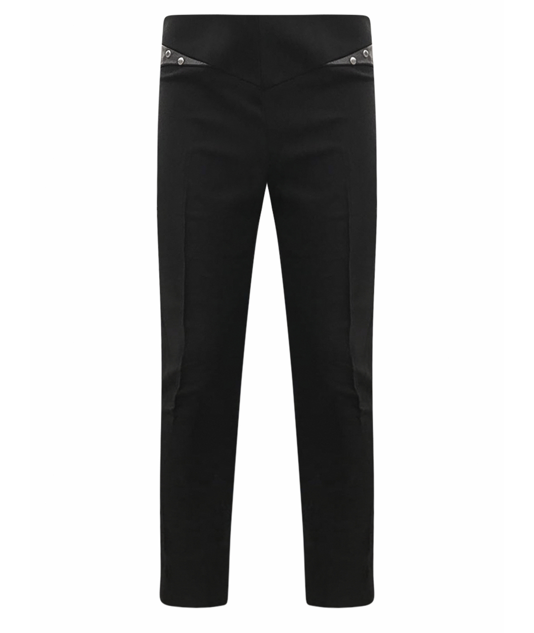 SAINT LAURENT Черные шерстяные прямые брюки, фото 1