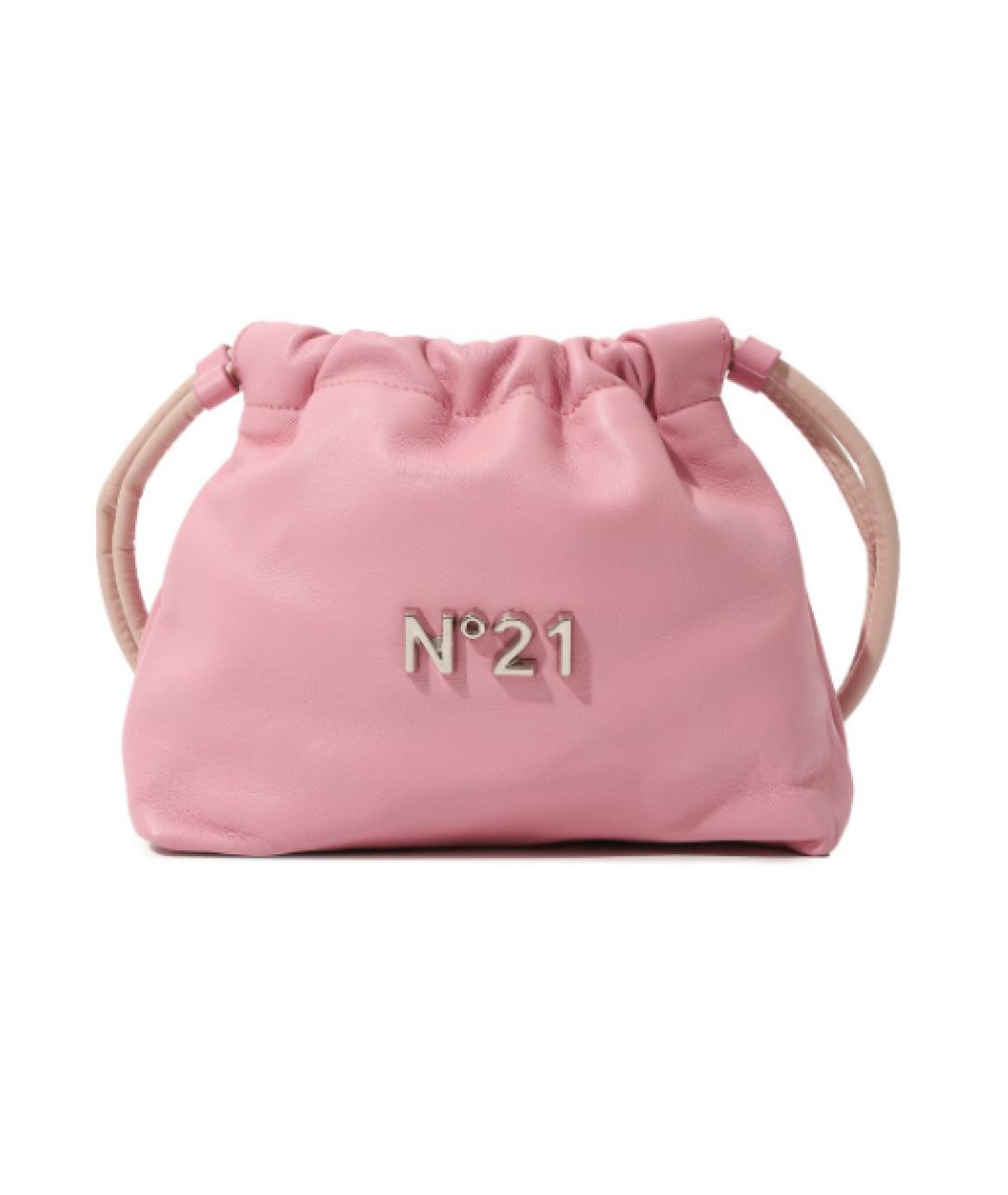 NO. 21 Розовая кожаная сумка с короткими ручками, фото 1