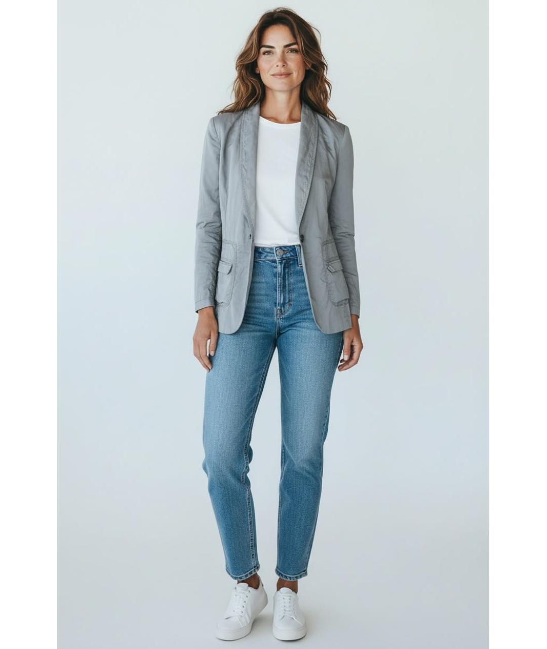 LIU JO Хаки полиамидовый жакет/пиджак, фото 7