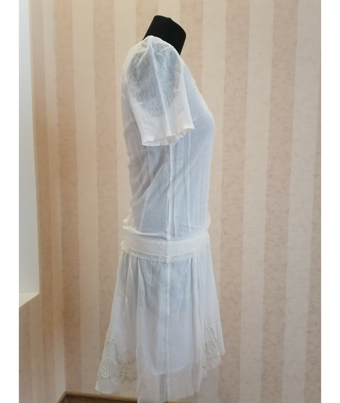 DONDUP Белое хлопковое платье, фото 3