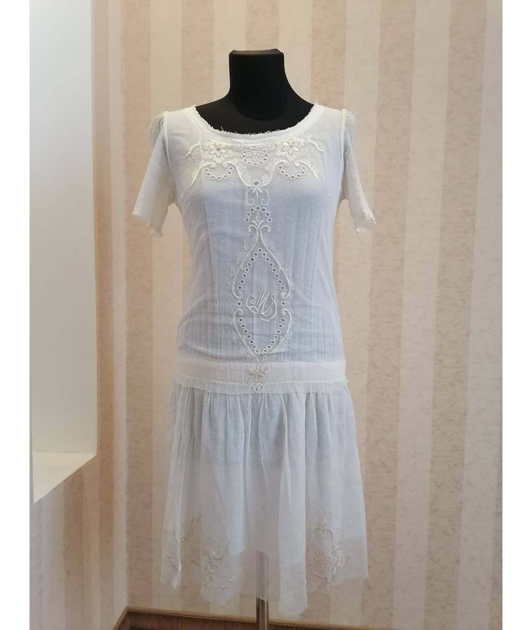 DONDUP Белое хлопковое платье, фото 7