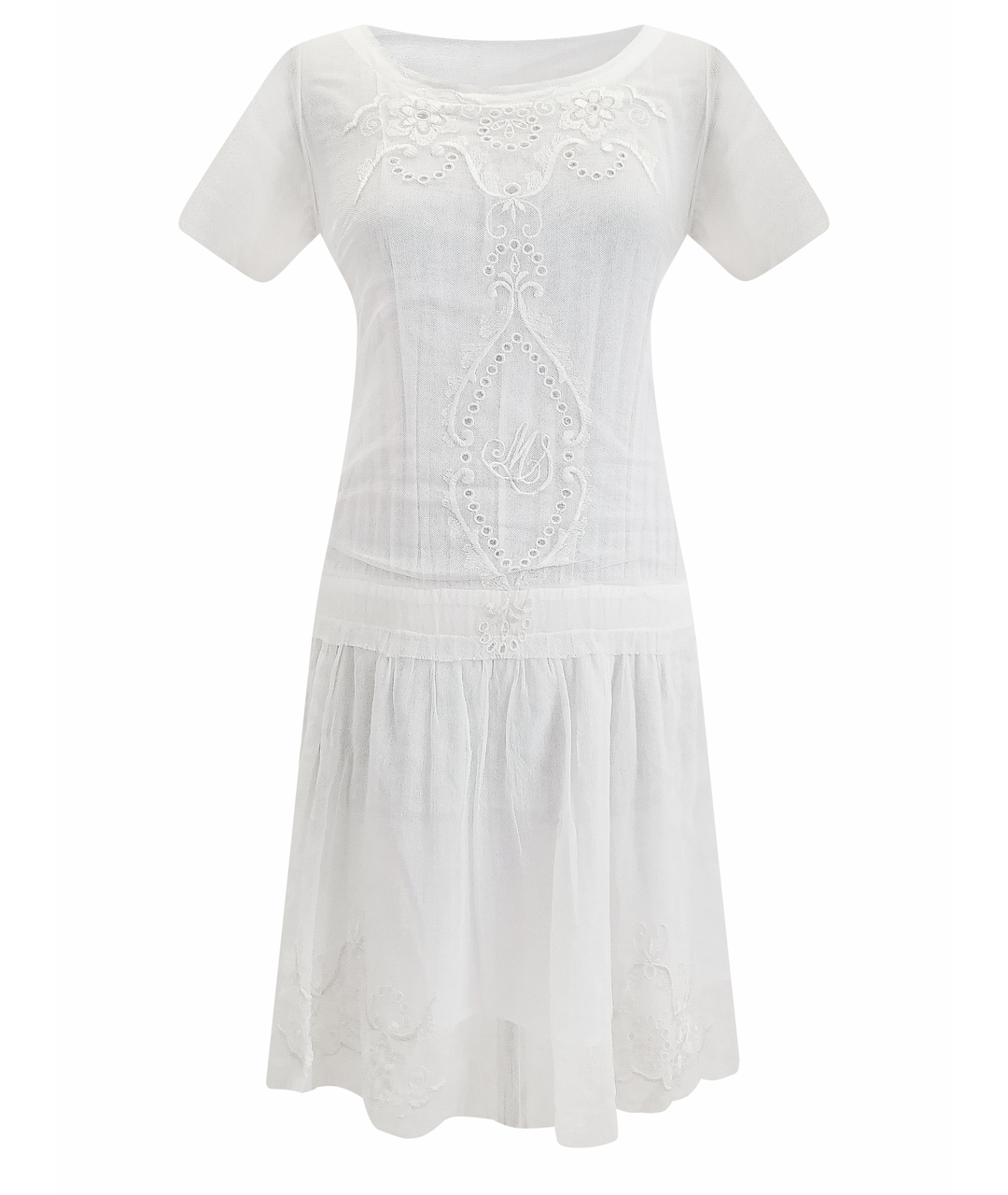 DONDUP Белое хлопковое платье, фото 1