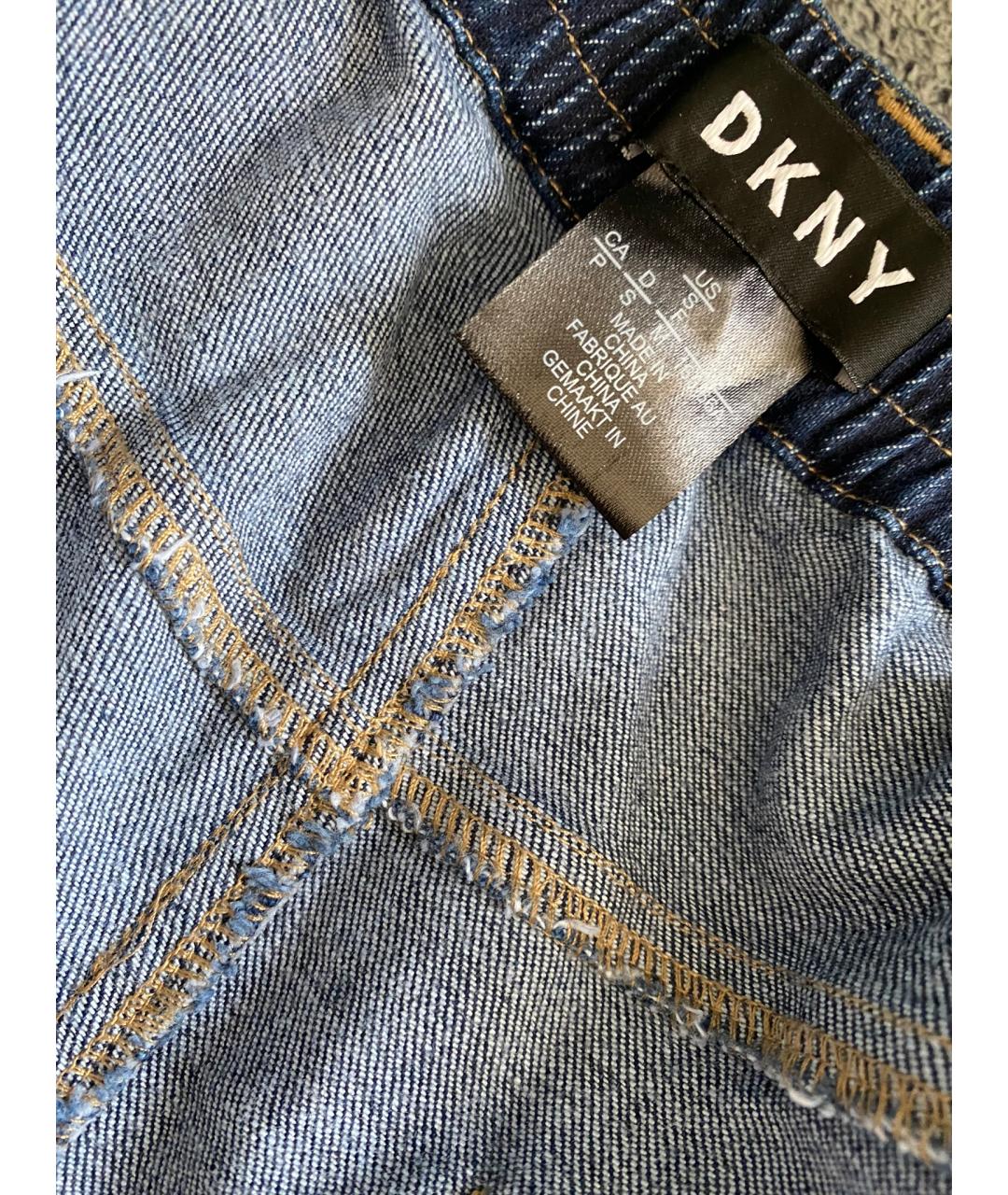 DKNY Синие хлопковые прямые джинсы, фото 2