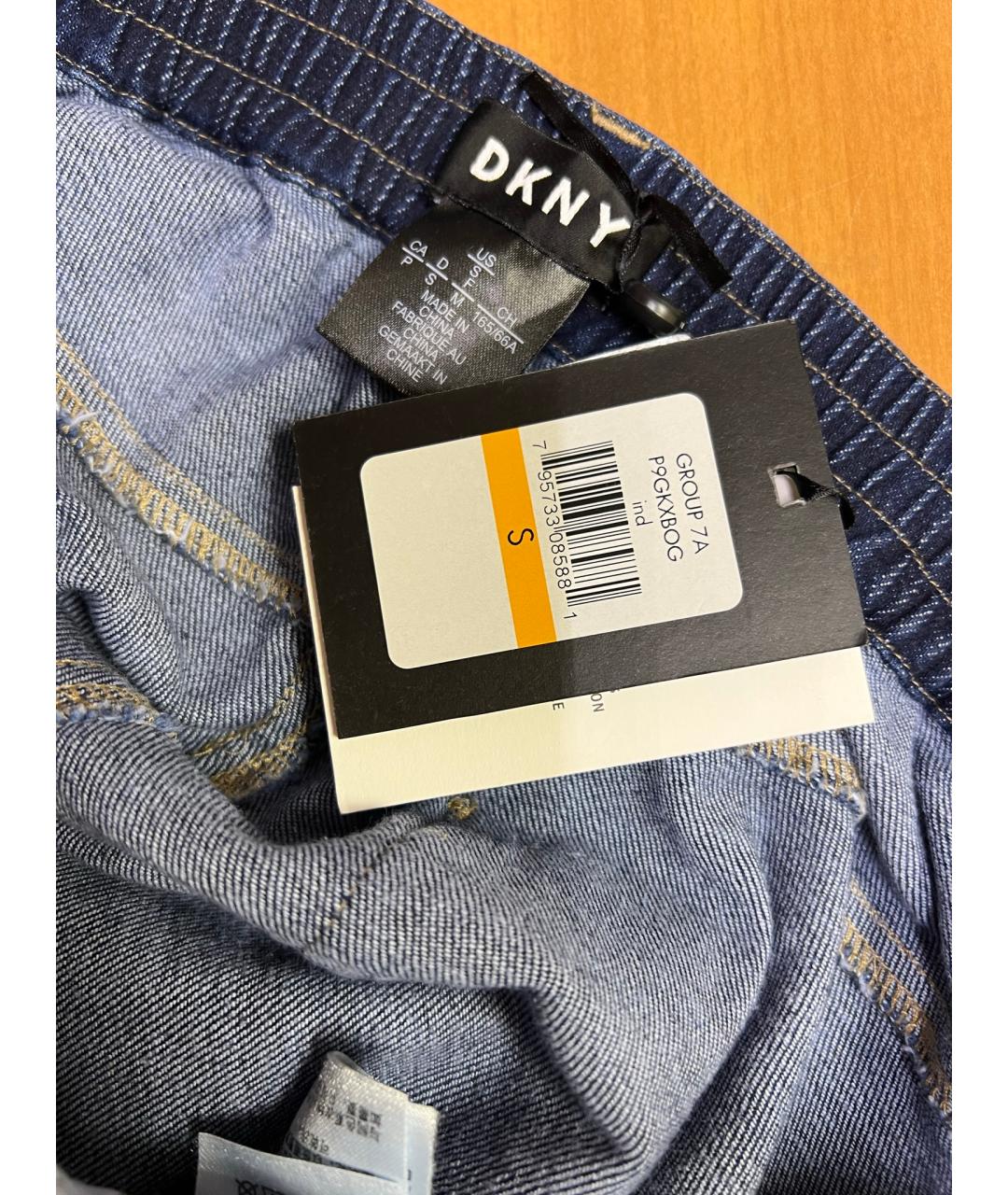 DKNY Синие хлопковые прямые джинсы, фото 5
