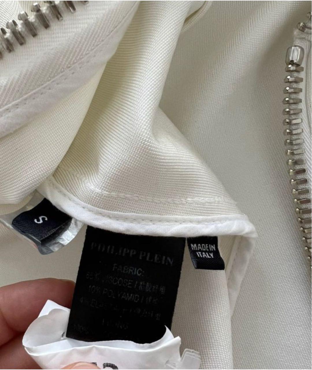PHILIPP PLEIN Белое повседневное платье, фото 7