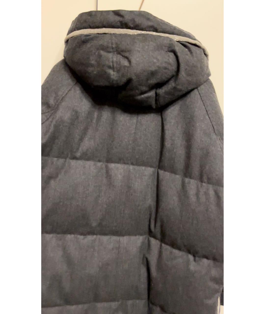 BRUNELLO CUCINELLI Серый кашемировый пуховик, фото 3